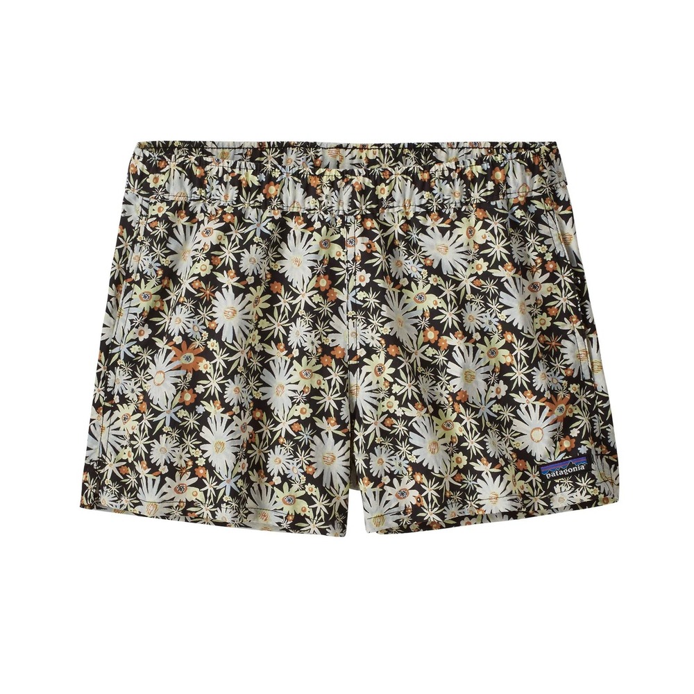 Patagonia Barely Baggies Shorts Floral Black Women's XS 2.5" Inseam
